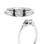 Load image into Gallery viewer, pear-accented-cushion-cut-diamond-ring-with-black-diamond-in-FD9289CURGBLACKANGLE3-NL-WG
