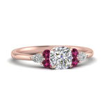 Load image into Gallery viewer, pear-accented-cushion-cut-diamond-ring-with-pink-sapphire-in-FD9289CURGSADRPIANGLE3-NL-RG
