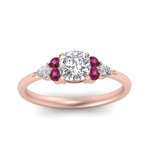 Load image into Gallery viewer, pear-accented-cushion-cut-diamond-ring-with-pink-sapphire-in-FD9289CURGSADRPIANGLE3-NL-RG
