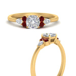 Load image into Gallery viewer, pear-accented-cushion-cut-diamond-ring-with-ruby-in-FD9289CURGRUDRANGLE3-NL-YG
