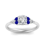 Load image into Gallery viewer, pear-accented-cushion-cut-diamond-ring-with-sapphire-in-FD9289CURGSABLANGLE3-NL-WG
