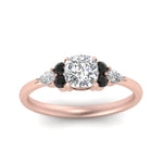 Load image into Gallery viewer, pear-accented-cushion-cut-diamond-ring-with-black-diamond-in-FD9289CURGBLACKANGLE3-NL-RG
