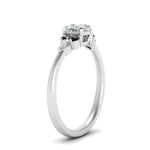 Load image into Gallery viewer, pear-accented-cushion-cut-diamond-ring-with-black-diamond-in-FD9289CURGBLACKANGLE3-NL-WG
