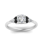 Load image into Gallery viewer, pear-accented-cushion-cut-diamond-ring-with-black-diamond-in-FD9289CURGBLACKANGLE3-NL-WG

