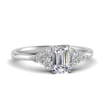 Load image into Gallery viewer, pear-accented-emerald-cut-diamond-ring-in-FD9289EMRANGLE3-NL-WG
