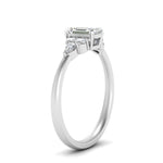Load image into Gallery viewer, pear-accented-emerald-cut-diamond-ring-in-FD9289EMRANGLE3-NL-WG
