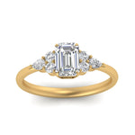 Load image into Gallery viewer, pear-accented-emerald-cut-diamond-ring-in-FD9289EMRANGLE3-NL-YG
