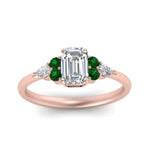 Load image into Gallery viewer, pear-accented-emerald-cut-diamond-ring-with-emerald-in-FD9289EMRGEMGRANGLE3-NL-RG
