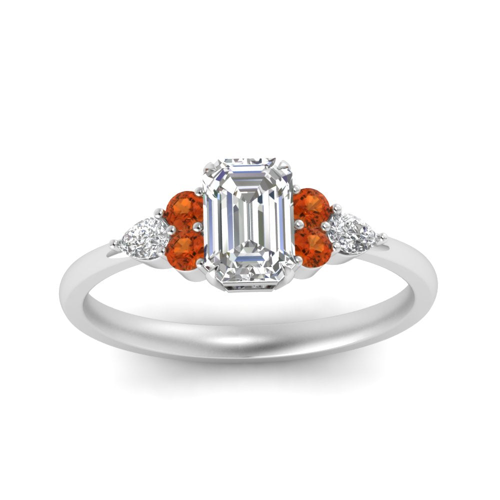 pear-accented-emerald-cut-diamond-ring-with-orange-sapphire-in-FD9289EMRGSAORANGLE3-NL-WG