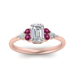 Load image into Gallery viewer, pear-accented-emerald-cut-diamond-ring-with-pink-sapphire-in-FD9289EMRGSADRPIANGLE3-NL-RG
