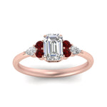Load image into Gallery viewer, pear-accented-emerald-cut-diamond-ring-with-ruby-in-FD9289EMRGRUDRANGLE3-NL-RG
