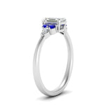 Load image into Gallery viewer, pear-accented-emerald-cut-diamond-ring-with-sapphire-in-FD9289EMRGSABLANGLE3-NL-WG

