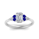 Load image into Gallery viewer, pear-accented-emerald-cut-diamond-ring-with-sapphire-in-FD9289EMRGSABLANGLE3-NL-WG

