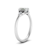 Load image into Gallery viewer, pear-accented-emerald-cut-diamond-ring-with-black-diamond-in-FD9289EMRGBLACKANGLE3-NL-WG
