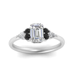 Load image into Gallery viewer, pear-accented-emerald-cut-diamond-ring-with-black-diamond-in-FD9289EMRGBLACKANGLE3-NL-WG
