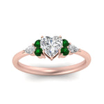 Load image into Gallery viewer, pear-accented-heart-shaped-diamond-ring-with-emerald-in-FD9289HTRGEMGRANGLE3-NL-RG

