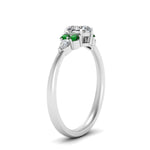 Load image into Gallery viewer, pear-accented-heart-shaped-diamond-ring-with-emerald-in-FD9289HTRGEMGRANGLE3-NL-WG
