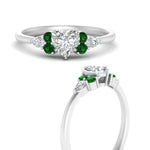 Load image into Gallery viewer, pear-accented-heart-shaped-diamond-ring-with-emerald-in-FD9289HTRGEMGRANGLE3-NL-WG
