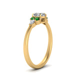 Load image into Gallery viewer, pear-accented-heart-shaped-diamond-ring-with-emerald-in-FD9289HTRGEMGRANGLE3-NL-YG
