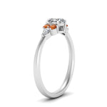 Load image into Gallery viewer, pear-accented-heart-shaped-diamond-ring-with-orange-sapphire-in-FD9289HTRGSAORANGLE3-NL-WG
