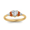 Load image into Gallery viewer, pear-accented-heart-shaped-diamond-ring-with-orange-sapphire-in-FD9289HTRGSAORANGLE3-NL-YG