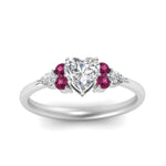 Load image into Gallery viewer, pear-accented-heart-shaped-diamond-ring-with-pink-sapphire-in-FD9289HTRGSADRPIANGLE3-NL-WG
