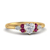 Load image into Gallery viewer, pear-accented-heart-shaped-diamond-ring-with-pink-sapphire-in-FD9289HTRGSADRPIANGLE3-NL-YG