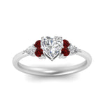 Load image into Gallery viewer, pear-accented-heart-shaped-diamond-ring-with-ruby-in-FD9289HTRGRUDRANGLE3-NL-WG
