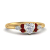 Load image into Gallery viewer, pear-accented-heart-shaped-diamond-ring-with-ruby-in-FD9289HTRGRUDRANGLE3-NL-YG