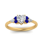 Load image into Gallery viewer, pear-accented-heart-shaped-diamond-ring-with-sapphire-in-FD9289HTRGSABLANGLE3-NL-YG

