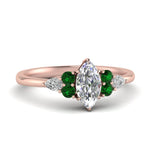 Load image into Gallery viewer, pear-accented-marquise-cut-diamond-ring-with-emerald-in-FD9289MQRGEMGRANGLE3-NL-RG
