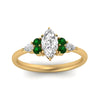 Load image into Gallery viewer, pear-accented-marquise-cut-diamond-ring-with-emerald-in-FD9289MQRGEMGRANGLE3-NL-YG