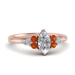 Load image into Gallery viewer, pear-accented-marquise-cut-diamond-ring-with-orange-sapphire-in-FD9289MQRGSAORANGLE3-NL-RG
