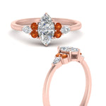 Load image into Gallery viewer, pear-accented-marquise-cut-diamond-ring-with-orange-sapphire-in-FD9289MQRGSAORANGLE3-NL-RG
