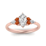 Load image into Gallery viewer, pear-accented-marquise-cut-diamond-ring-with-orange-sapphire-in-FD9289MQRGSAORANGLE3-NL-RG
