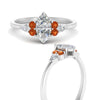 Load image into Gallery viewer, pear-accented-marquise-cut-diamond-ring-with-orange-sapphire-in-FD9289MQRGSAORANGLE3-NL-WG