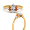 Load image into Gallery viewer, pear-accented-marquise-cut-diamond-ring-with-orange-sapphire-in-FD9289MQRGSAORANGLE3-NL-YG
