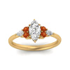 Load image into Gallery viewer, pear-accented-marquise-cut-diamond-ring-with-orange-sapphire-in-FD9289MQRGSAORANGLE3-NL-YG