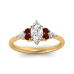 Load image into Gallery viewer, pear-accented-marquise-cut-diamond-ring-with-ruby-in-FD9289MQRGRUDRANGLE3-NL-YG
