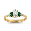 Load image into Gallery viewer, pear-accented-oval-shaped-diamond-ring-with-emerald-in-FD9289OVRGEMGRANGLE3-NL-YG