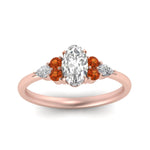 Load image into Gallery viewer, pear-accented-oval-shaped-diamond-ring-with-orange-sapphire-in-FD9289OVRGSAORANGLE3-NL-RG
