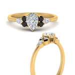 Load image into Gallery viewer, pear-accented-pear-shaped-diamond-ring-with-black-diamond-in-FD9289PERGBLACKANGLE3-NL-YG
