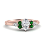 Load image into Gallery viewer, pear-accented-pear-shaped-diamond-ring-with-emerald-in-FD9289PERGEMGRANGLE3-NL-RG
