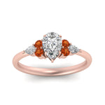 Load image into Gallery viewer, pear-accented-pear-shaped-diamond-ring-with-orange-sapphire-in-FD9289PERGSAORANGLE3-NL-RG
