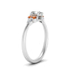 Load image into Gallery viewer, pear-accented-pear-shaped-diamond-ring-with-orange-sapphire-in-FD9289PERGSAORANGLE3-NL-WG