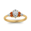 Load image into Gallery viewer, pear-accented-pear-shaped-diamond-ring-with-orange-sapphire-in-FD9289PERGSAORANGLE3-NL-YG