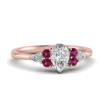 Load image into Gallery viewer, pear-accented-pear-shaped-diamond-ring-with-pink-sapphire-in-FD9289PERGSADRPIANGLE3-NL-RG
