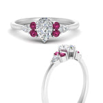 Load image into Gallery viewer, pear-accented-pear-shaped-diamond-ring-with-pink-sapphire-in-FD9289PERGSADRPIANGLE3-NL-WG
