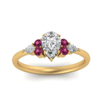 Load image into Gallery viewer, pear-accented-pear-shaped-diamond-ring-with-pink-sapphire-in-FD9289PERGSADRPIANGLE3-NL-YG
