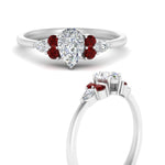 Load image into Gallery viewer, pear-accented-pear-shaped-diamond-ring-with-ruby-in-FD9289PERGRUDRANGLE3-NL-WG
